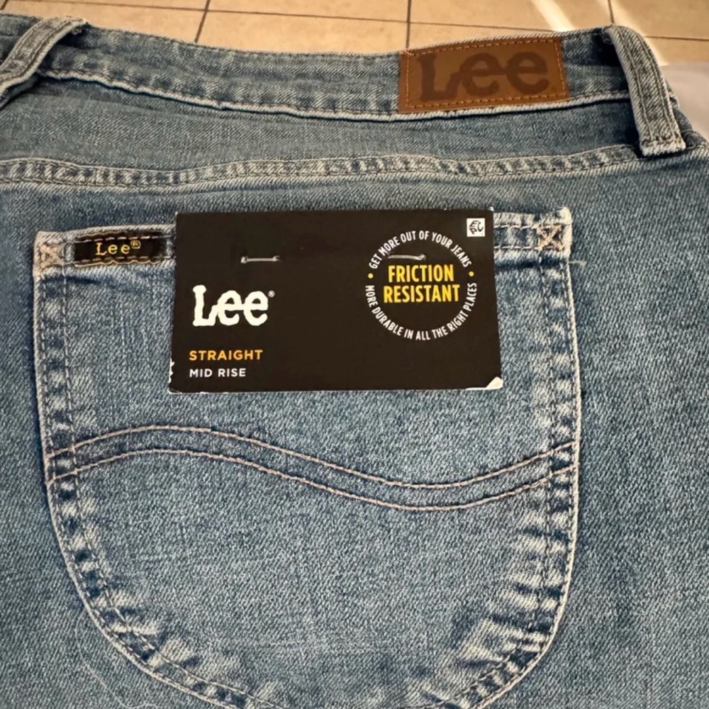 Lee Light Blue Straight Midrise Jeans